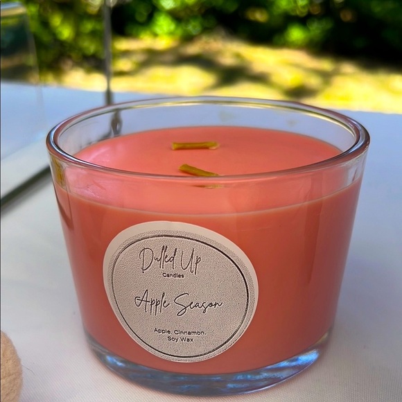 Apple Season Soy Candle 16oz | Apple Cinnamon Fall Scented Soy Wax Candle - Picture 2 of 2